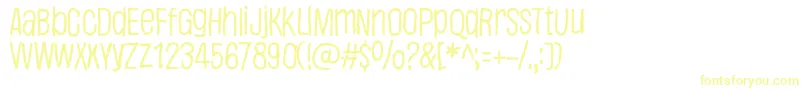Justaword-fontti – keltaiset fontit valkoisella taustalla