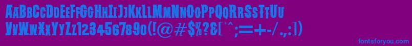 VtcSubwayslamscRegular Font – Blue Fonts on Purple Background