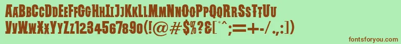 VtcSubwayslamscRegular Font – Brown Fonts on Green Background