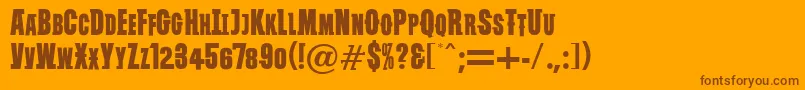VtcSubwayslamscRegular Font – Brown Fonts on Orange Background