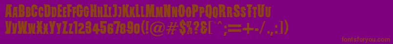 VtcSubwayslamscRegular Font – Brown Fonts on Purple Background