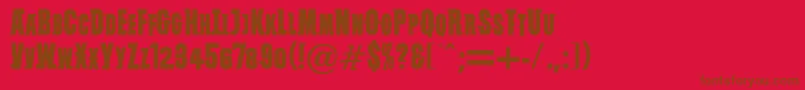 VtcSubwayslamscRegular Font – Brown Fonts on Red Background