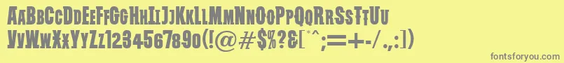 Weitere Informationen zur VtcSubwayslamscRegular-Schriftart VtcSubwayslamscRegular-Schriftart – Graue Schriften auf gelbem Hintergrund