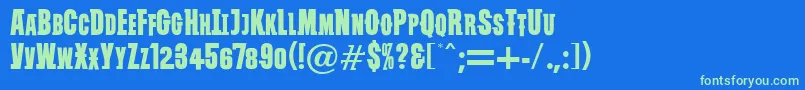 More about VtcSubwayslamscRegular Font VtcSubwayslamscRegular Font – Green Fonts on Blue Background