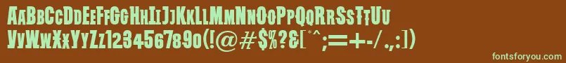 VtcSubwayslamscRegular Font – Green Fonts on Brown Background