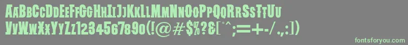 VtcSubwayslamscRegular Font – Green Fonts on Gray Background