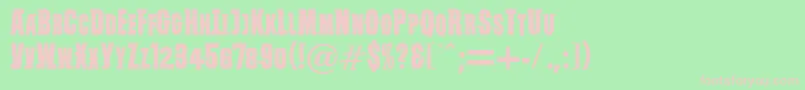 VtcSubwayslamscRegular-Schriftart – Rosa Schriften auf grünem Hintergrund