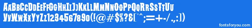 Weitere Informationen zur VtcSubwayslamscRegular-Schriftart VtcSubwayslamscRegular-Schriftart – Weiße Schriften auf blauem Hintergrund