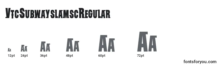 VtcSubwayslamscRegular Font Sizes