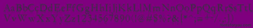 SfGushingMeadow Font – Black Fonts on Purple Background