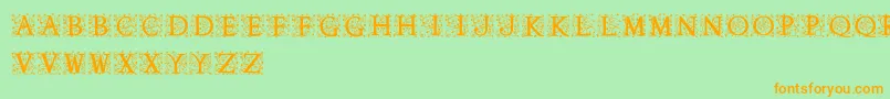 AnabelAlt Font – Orange Fonts on Green Background