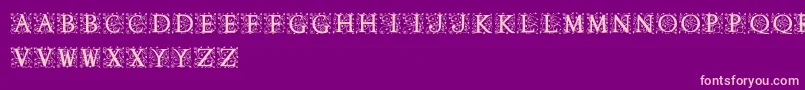 AnabelAlt Font – Pink Fonts on Purple Background