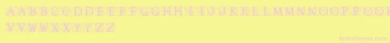 AnabelAlt Font – Pink Fonts on Yellow Background