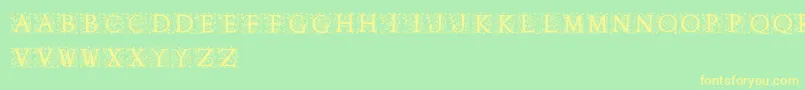 AnabelAlt Font – Yellow Fonts on Green Background