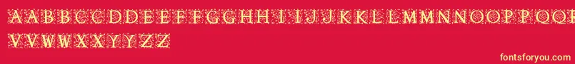 フォントAnabelAlt – 黄色の文字、赤い背景