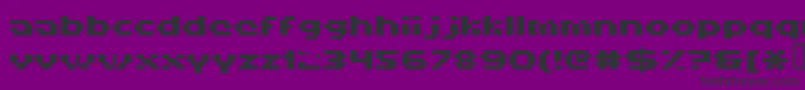 フォントHiskyflipperlowbold – 紫の背景に黒い文字