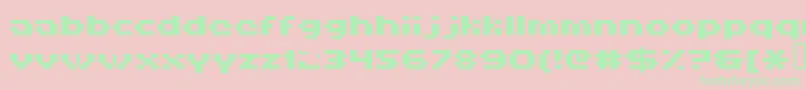 Hiskyflipperlowbold Font – Green Fonts on Pink Background