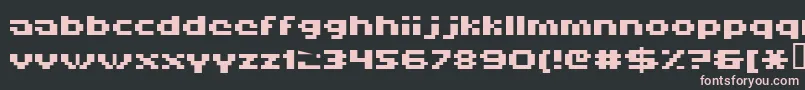 フォントHiskyflipperlowbold – 黒い背景にピンクのフォント