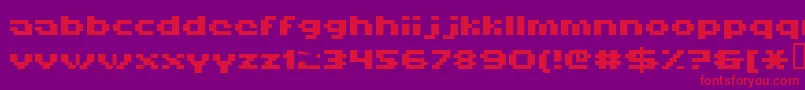 Hiskyflipperlowbold Font – Red Fonts on Purple Background