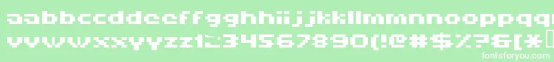 Hiskyflipperlowbold Font – White Fonts on Green Background