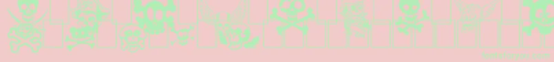 TetDeMor Font – Green Fonts on Pink Background