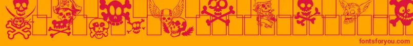 TetDeMor Font – Red Fonts on Orange Background