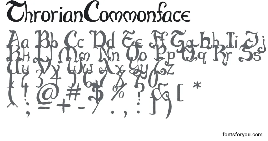 Schriftart ThrorianCommonface (88273) – Alphabet, Zahlen, spezielle Symbole