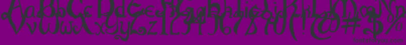 ThrorianCommonface Font – Black Fonts on Purple Background