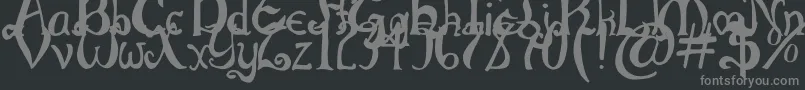 ThrorianCommonface-Schriftart – Graue Schriften auf schwarzem Hintergrund