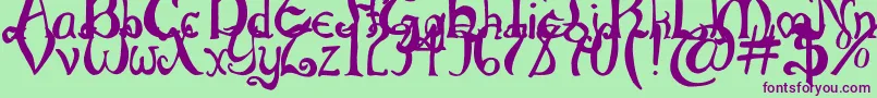 ThrorianCommonface Font – Purple Fonts on Green Background