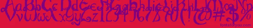 ThrorianCommonface Font – Purple Fonts on Red Background