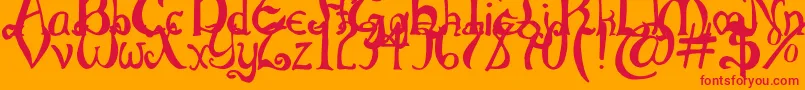 ThrorianCommonface Font – Red Fonts on Orange Background
