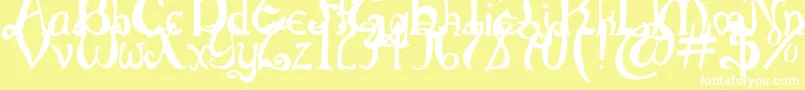 ThrorianCommonface Font – White Fonts on Yellow Background