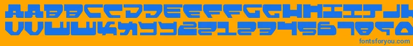 Loveladies Font – Blue Fonts on Orange Background