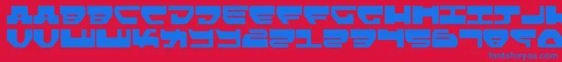 フォントLoveladies – 赤い背景に青い文字