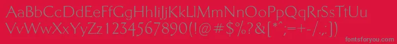 Telingaterdisplayc Font – Gray Fonts on Red Background