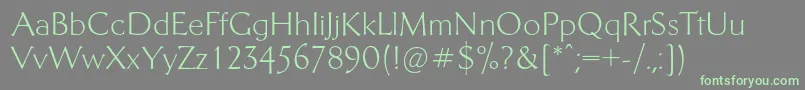 Telingaterdisplayc Font – Green Fonts on Gray Background