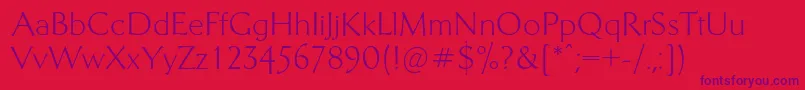 Telingaterdisplayc Font – Purple Fonts on Red Background
