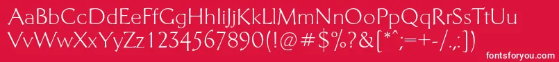 Telingaterdisplayc Font – White Fonts on Red Background