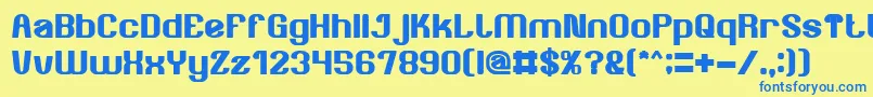 AgeOfAwakeningBold Font – Blue Fonts on Yellow Background