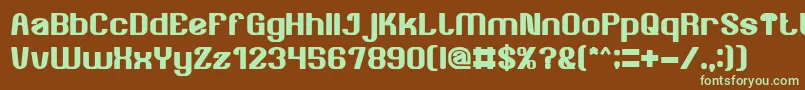 AgeOfAwakeningBold Font – Green Fonts on Brown Background