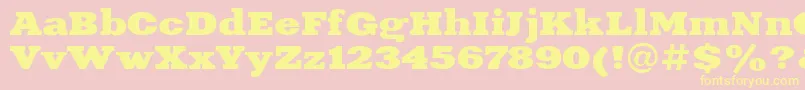 XeniaextendedBoldRegular Font – Yellow Fonts on Pink Background