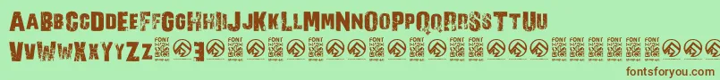 NorverenceRegular Font – Brown Fonts on Green Background