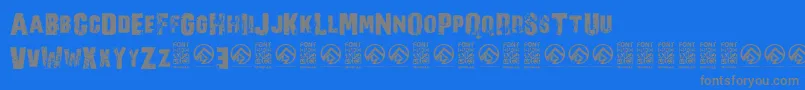 NorverenceRegular-Schriftart – Graue Schriften auf blauem Hintergrund