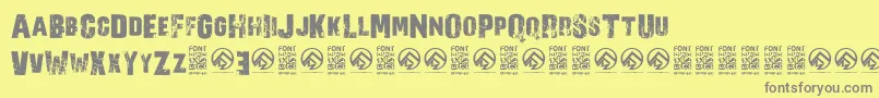 フォントNorverenceRegular – 黄色の背景に灰色の文字