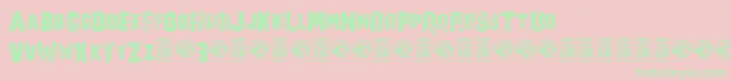 NorverenceRegular Font – Green Fonts on Pink Background