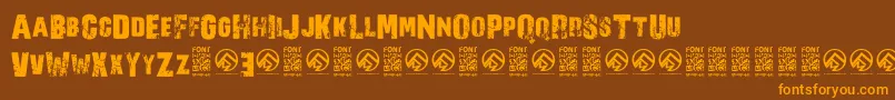 Шрифт NorverenceRegular – оранжевые шрифты на коричневом фоне