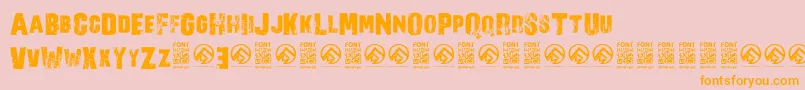 NorverenceRegular Font – Orange Fonts on Pink Background