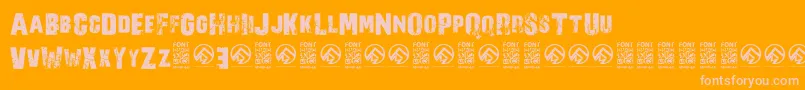 NorverenceRegular Font – Pink Fonts on Orange Background