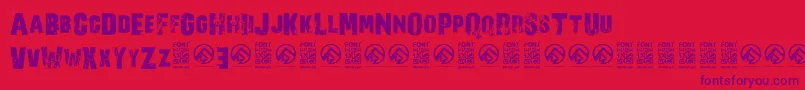 NorverenceRegular Font – Purple Fonts on Red Background